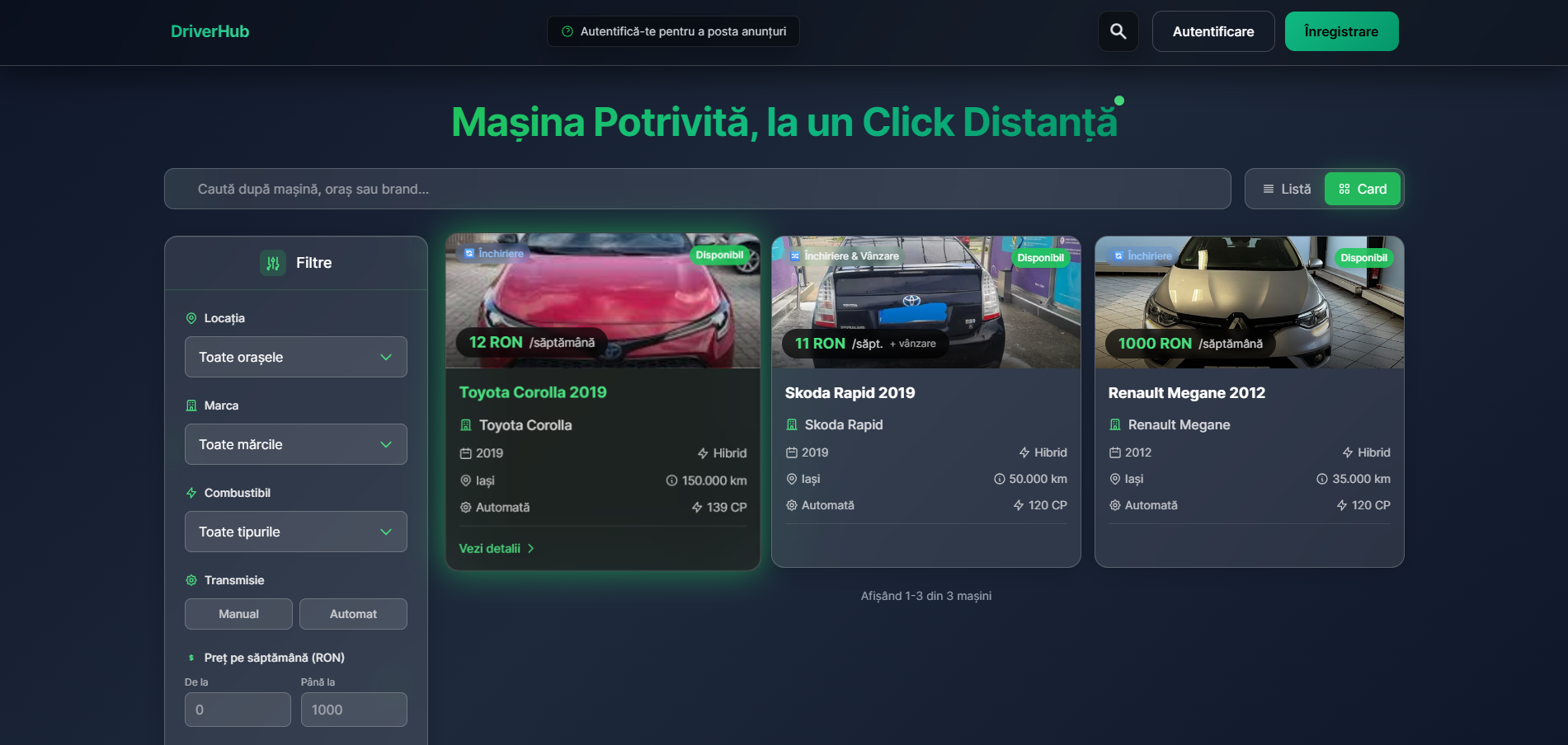 DriverHub – Car Rental Platform with CRM & Automation