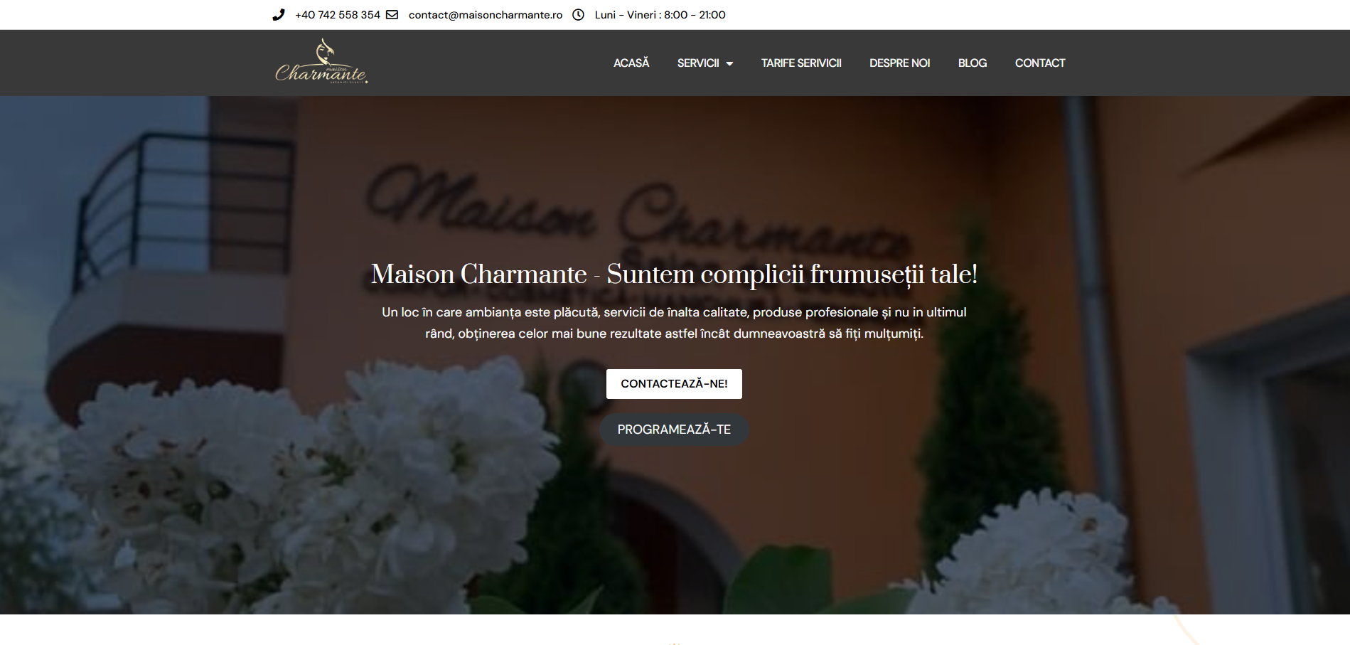 Beauty Salon Website – Maison Charmante