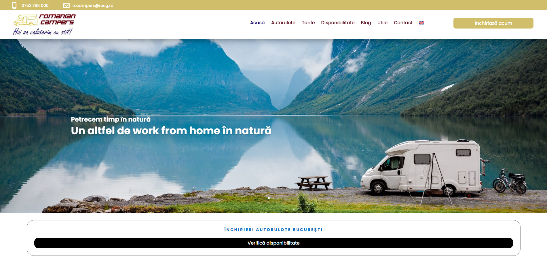 Motorhome Rentals Website – Romanian Campers