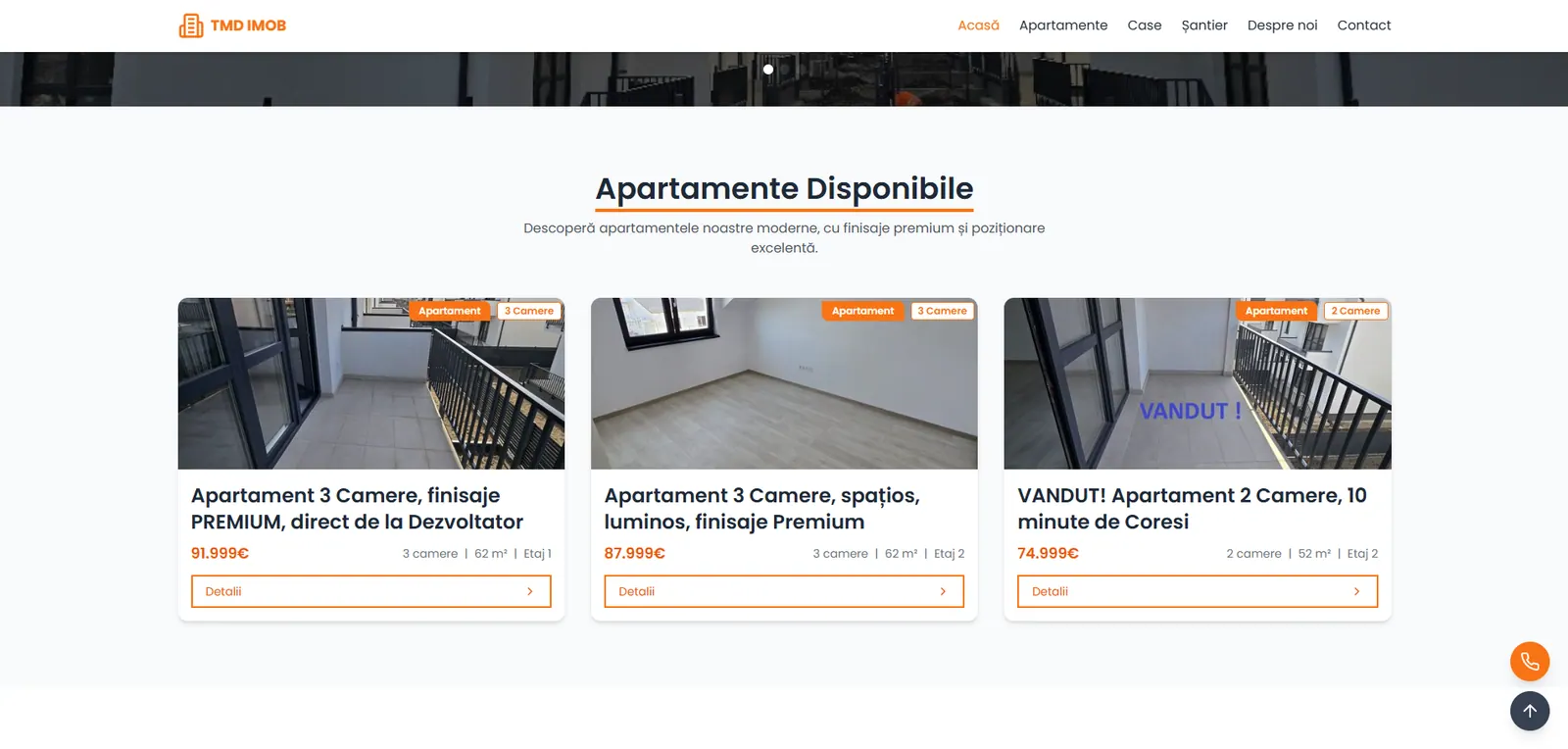 Platformă imobiliară cu CMS și automatizare
